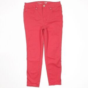 Seven7 High Rise Skinny Crop Jeans Size 10 Womens Melon Pink Measures 30 x 24.5